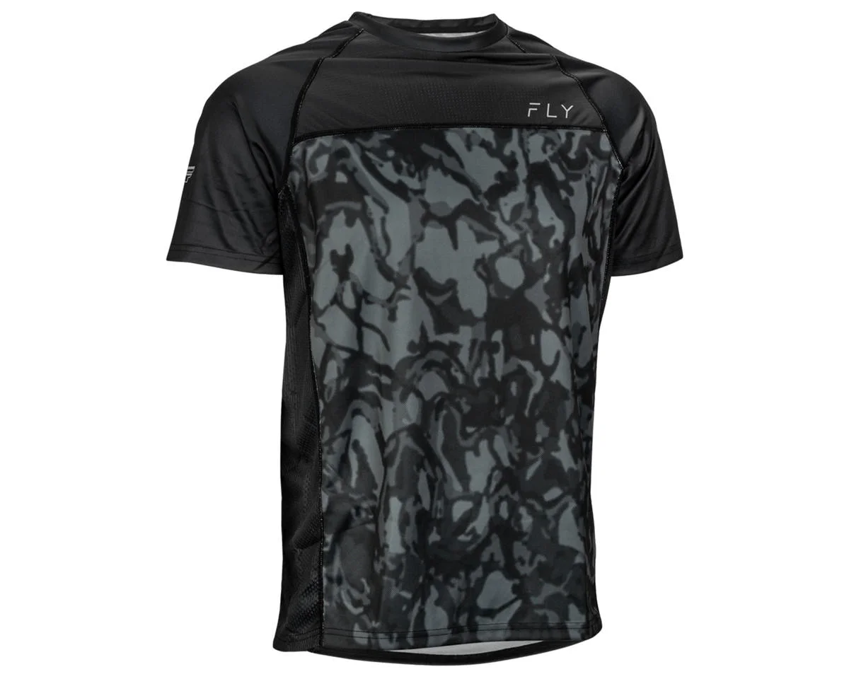 Fly Racing Super D Jersey (Dark Grey Camo/Black)